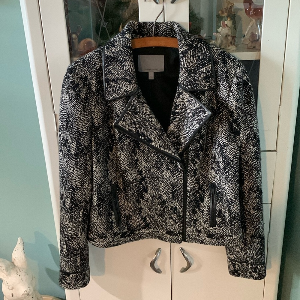 Classiques Entier sz L wool blend coat euc motto